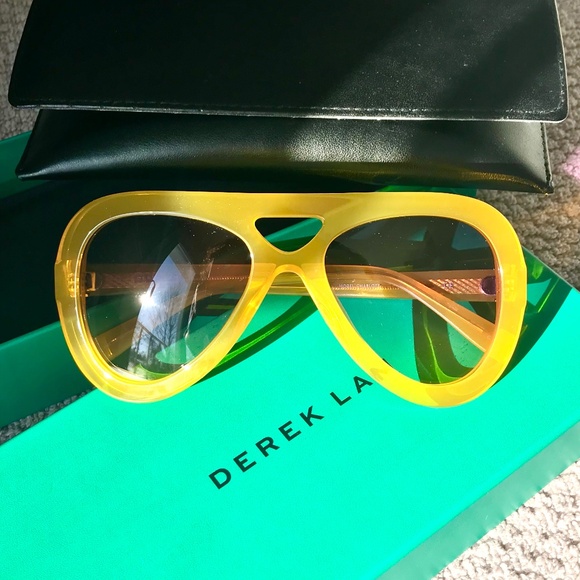 Derek Lam Designer Charlotte Aviator Sunglasses, Sun, NIP